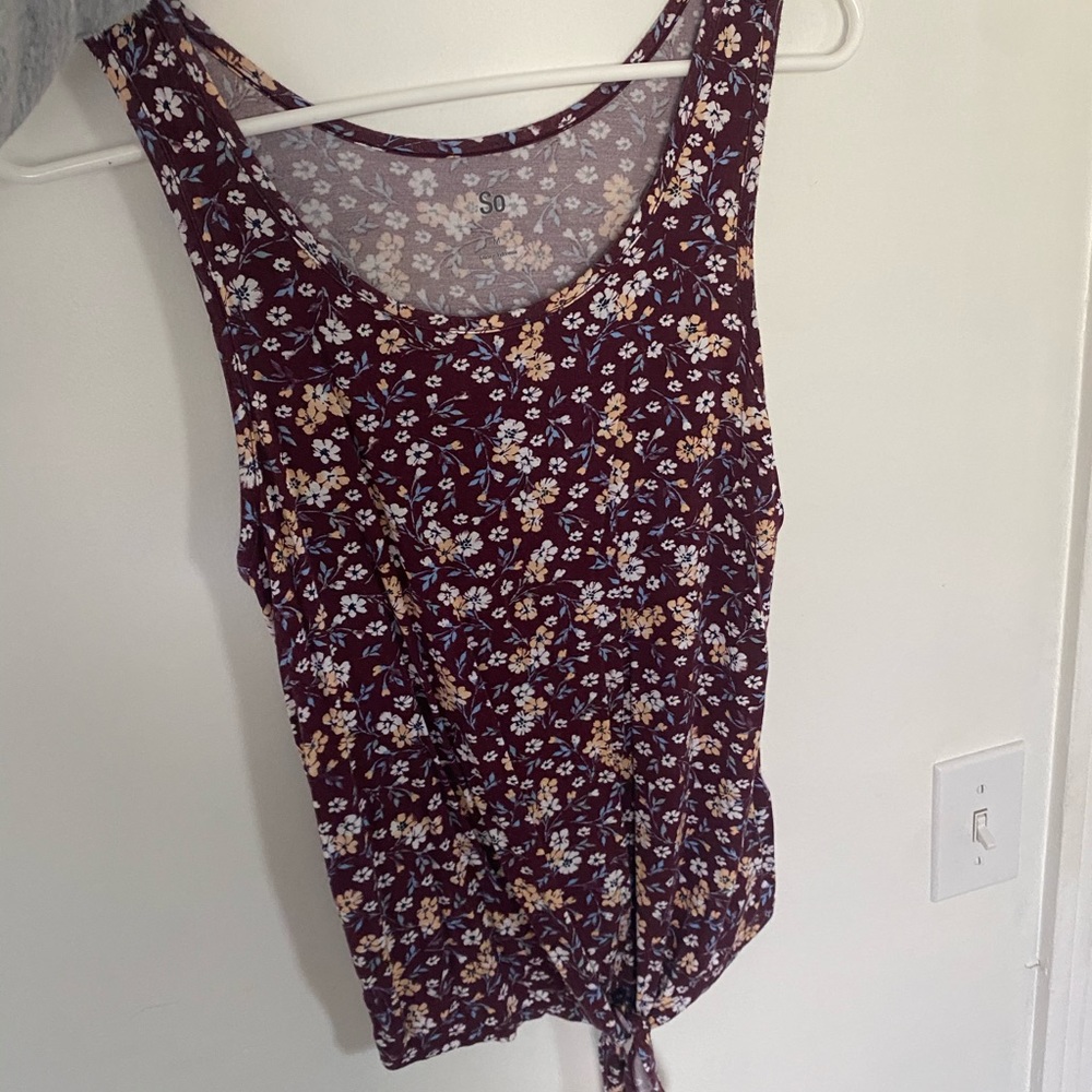 SO brand Flowy Floral Tank Top